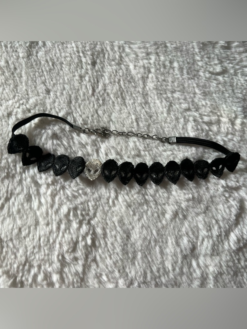 Alien Choker Necklace with Single White Accent